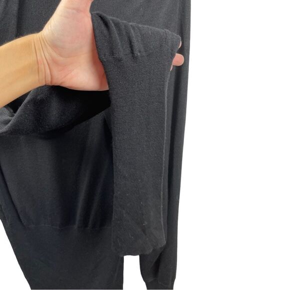 𝅺mm6 Maison Margiela Black Tunic Cape Sleeve Wool Blend Sweater Size XS - Picture 6 of 12